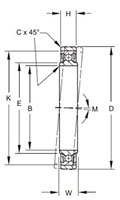 Aerospace - Airframe Control Ball Bearings - KP-BS Series Line Drawing.JPG